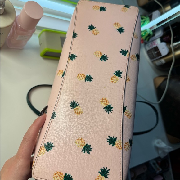 Kate Spade Pink Tote with Pineapple Design - Picture 3 of 4